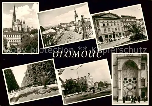 AK / Ansichtskarte  Olomouc_Olmuetz_CZ Dom sv Vaclava Namesti Miru historicke jadro mesta Divadlo Oldricha Stibora Smetanovy sady Hlavni nadrazi Radnieni orloj 