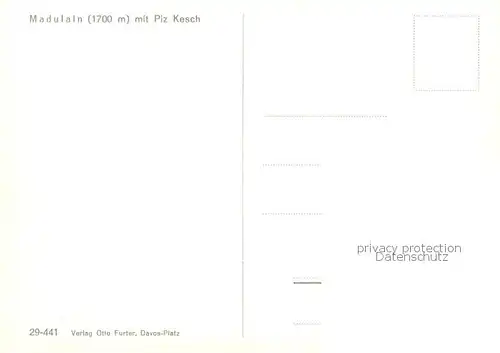 AK / Ansichtskarte  Madulain_Madulein_GR Panorama mit Piz Kesch 