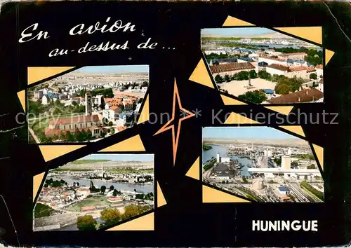 AK / Ansichtskarte  Huningue_Hueningen_68_Haut-Rhin En avion au-dessus de la ville 