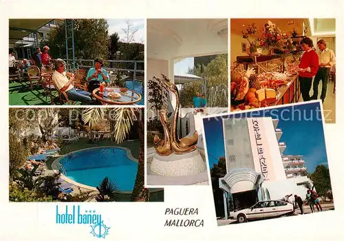 AK / Ansichtskarte 73857012 Paguera_Mallorca_Islas_Baleares_ES Hotel Baney Swimming Pool Restaurant 