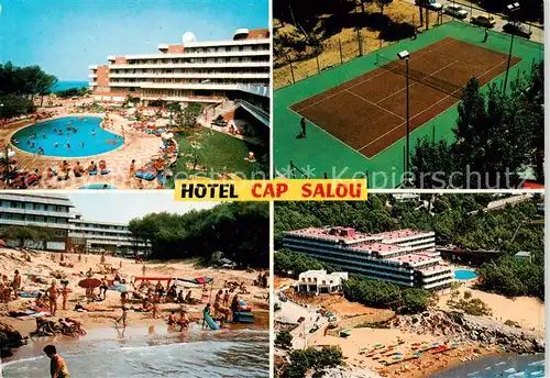 AK / Ansichtskarte 73857035 Tarragona_ES Hotel Cap Salou Strand Swimming Pool Tennisplatz 