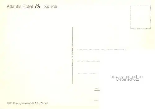 AK / Ansichtskarte  Zuerich_ZH Atlantis Hotel Zuerich_ZH