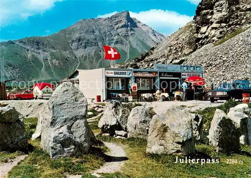 AK / Ansichtskarte  Julierpasshoehe_2284m_GR Kiosk Julier-Passhoehe Piz Bardella 