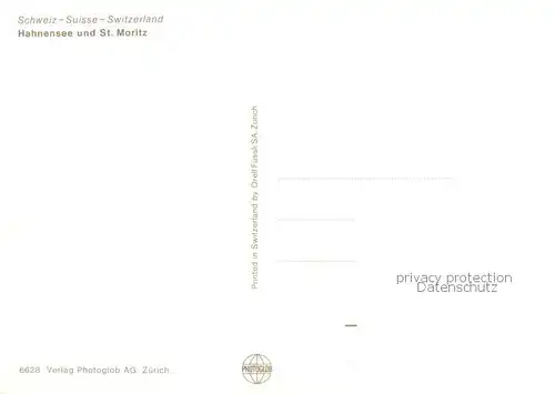 AK / Ansichtskarte  Hahnensee_St_Moritz_GR Panorama 