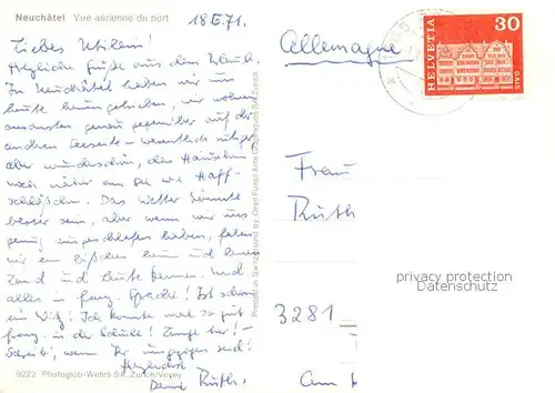 AK / Ansichtskarte  Neuchatel_NE Vue aérienne du port Neuchatel NE