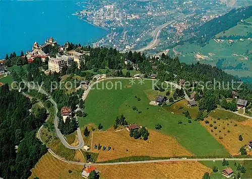 AK / Ansichtskarte  Caux_VD et le Lac Léman vue aérienne Caux_VD