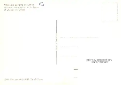 AK / Ansichtskarte  Montreux__VD Villeneuve Camping du Léman vue aérienne 