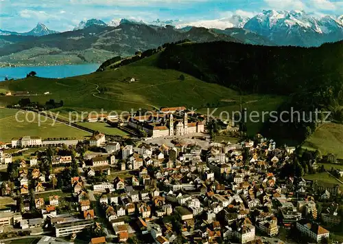 AK / Ansichtskarte  Einsiedeln__SZ Panorama mit Schwyzer- und Glarner Alpen 
