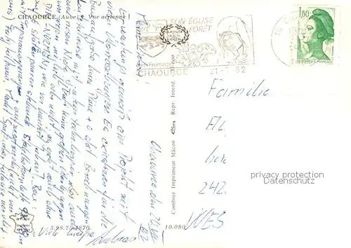 AK / Ansichtskarte  Chaource Vue aérienne Chaource