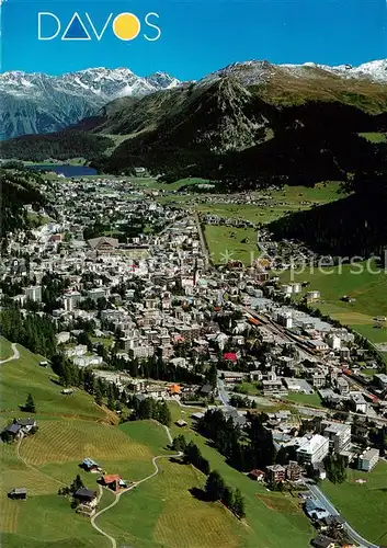 AK / Ansichtskarte  Davos_GR Panorama Blick gegen Rhaetikonkette Davos_GR