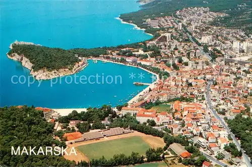 AK / Ansichtskarte  Makarska_Croatia Panorama Kuestenort 