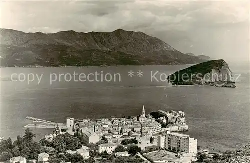 AK / Ansichtskarte  Budva_Montenegro Panorama Kuestenort 