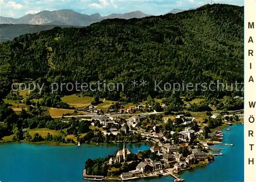 AK / Ansichtskarte  Maria_Woerth_Woerthersee_Kaernten_AT Ferienort am Woerthersee Wallfahrtskirche Rosenkranzkapelle 12. Jhdt. 