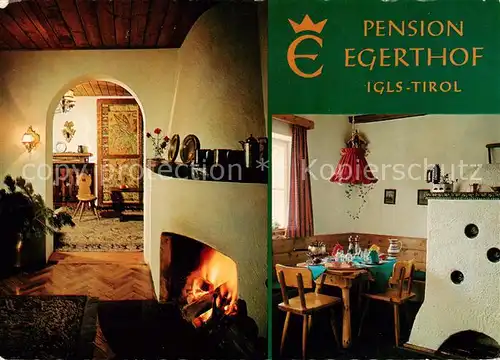 AK / Ansichtskarte 73857174 Igls_Tirol_AT Pension Egerthof Gaststube 