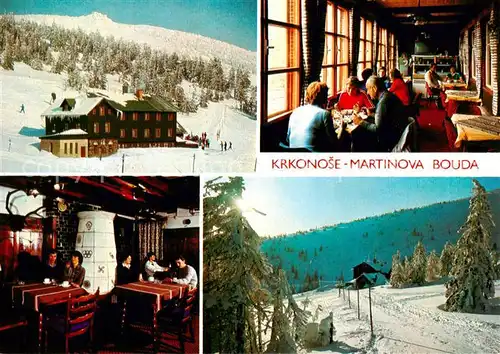 AK / Ansichtskarte  Spindleruv_Mlyn_Spindelmuehle_Riesengebirge_CZ Martinova Bouda Krkonose Bergbaude im Riesengebirge Winterlandschaft 