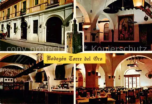 AK / Ansichtskarte  Sevilla_Andalucia_ES Bodegón Torre del Oro Restaurante 