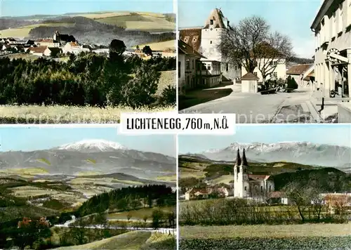 AK / Ansichtskarte 73857223 Lichtenegg_Niederoesterreich_AT Panorama Blick zum Schneeberg Kaltenberg gegen Rax 
