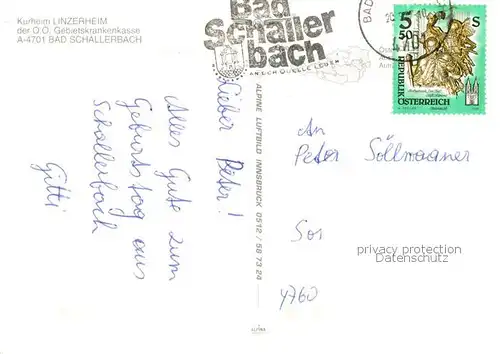 AK / Ansichtskarte  Bad_Schallerbach Kurheim Linzerheim Bad_Schallerbach