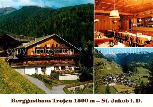 AK / Ansichtskarte 73857230 St_Jakob_Defereggen_Tirol_AT Berggasthaus Trojen Panorama Fernsicht 