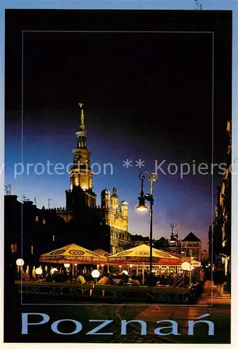 AK / Ansichtskarte 73857239 Poznan_Posen Stary Rynek Altmarkt Nachtaufnahme Poznan Posen