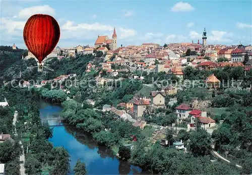 AK / Ansichtskarte  Znojmo_Znaim_CZ Totalansicht von Suedosten Ballon 