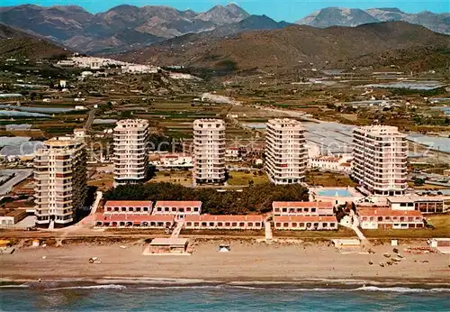 AK / Ansichtskarte  Torrox_Costa_Malaga_ES Edificios Bau Hofman al fondo Torrox vista aérea 