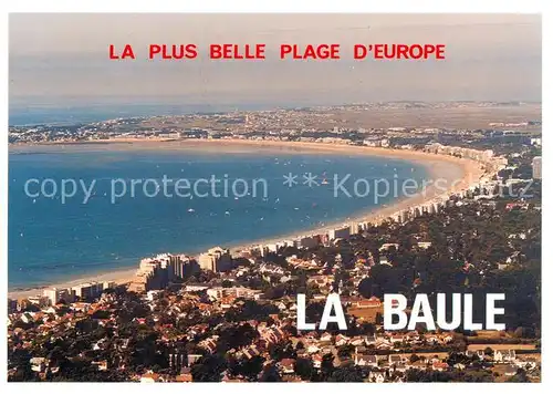 AK / Ansichtskarte  La_Baule_sur_Mer_La-Baule-les-Pins_44 Panorama la plus belle plage d Europe vue aérienne 