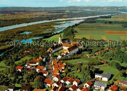 AK / Ansichtskarte  Reichersberg_Inn_Oberoesterreich_AT Ansicht mit Augustiner Chorherrenstift 