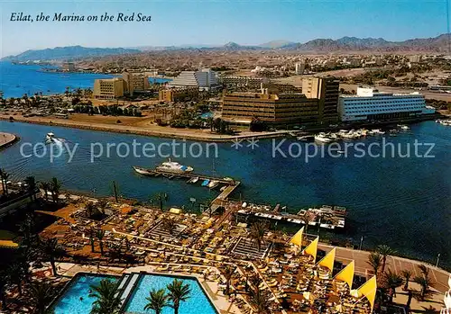 AK / Ansichtskarte 73857370 Eilat_Eilath_Israel The Marina and the Red Sea aerial view 