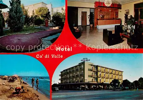 AK / Ansichtskarte 73857383 Cavallino_Lido_Venezia_IT Hotel Ca di Valle Minigolf Rezeption Strand 