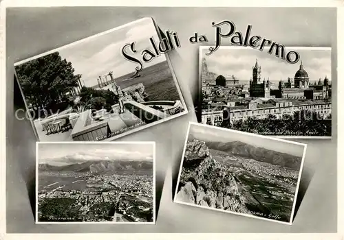 AK / Ansichtskarte  Palermo__Sicilia Villa Igien Grand Hotel Panorama e Golfo e dal Potazzo 