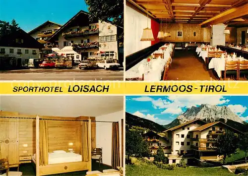 AK / Ansichtskarte 73857401 Lermoos_Tirol_AT Sporthotel Loisach Zimmer Speiseraum Panorama 
