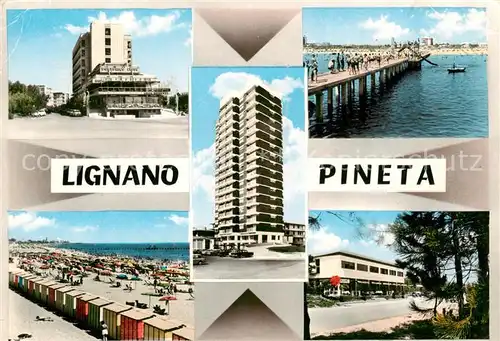 AK / Ansichtskarte  Lignano_Pineta_IT Hotel Strand Mole Hochhaus 