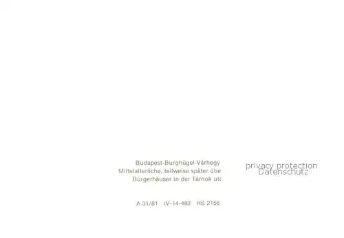 AK / Ansichtskarte 73857406 Budapest_HU Burghuegel Buergerhaeuser 