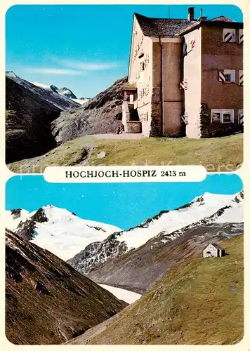 AK / Ansichtskarte  Hochjoch-Hospitz_2413m_Hochjoch_Vorarlberg_AT mit Finailspitze Weisskugel Hintereisferner Langtauferer Spitze und Hintereisspitzen 