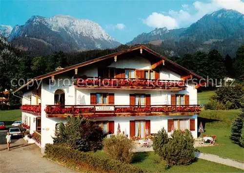 AK / Ansichtskarte 73857448 Schoenau_Koenigssee Cafe Pension Der Brandtnerhof Schoenau Koenigssee