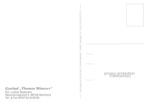 AK / Ansichtskarte  Neumannsgrund Gasthof Thomas Muentzer Neumannsgrund