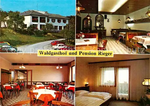 AK / Ansichtskarte 73857490 Tullnerbach_Niederoesterreich_AT Waldgasthof Pension Rieger Gastraeume Zimmer 