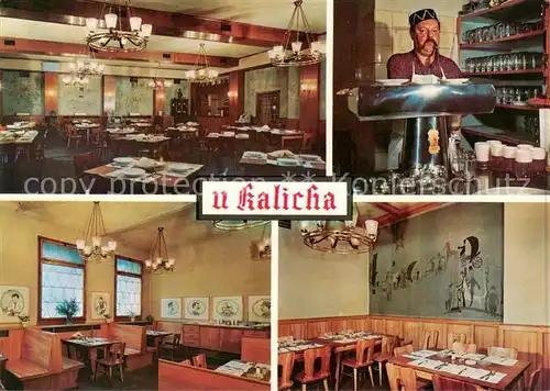 AK / Ansichtskarte  Praha_Prahy_Prague Restaurace U Kalicha Gastraeume Theke Praha_Prahy_Prague