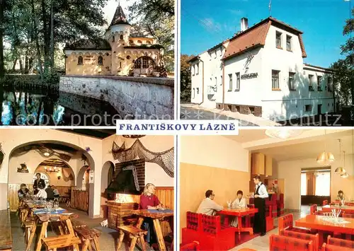 AK / Ansichtskarte  Frantiskovy_Lazne_Franzensbad_Boehmen_CZ Provozovny spotrebniho duzstva Jednota Cheb Rybarska basta a Rozhledna 