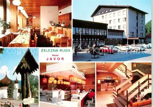 AK / Ansichtskarte 73857522 Zelezna_Ruda_Markt_Eisenstein_CZ Hotel Javor Gastraeume Theke Treppenaufgang 
