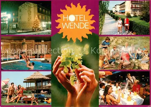 AK / Ansichtskarte  Neusiedl_See Hotel Wende Hallenbad Gastraum Spielwiese Grillen Jogging Neusiedl See