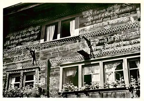 AK / Ansichtskarte  Werdenberg_SG Beschriftetes Haus 