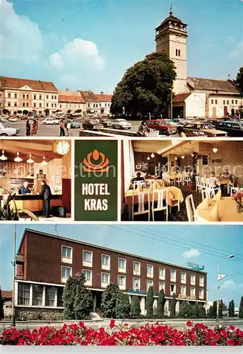 AK / Ansichtskarte  Roznava_Rosenau_SK Hotel Kras Marktplatz Rezeption Speiseraum 