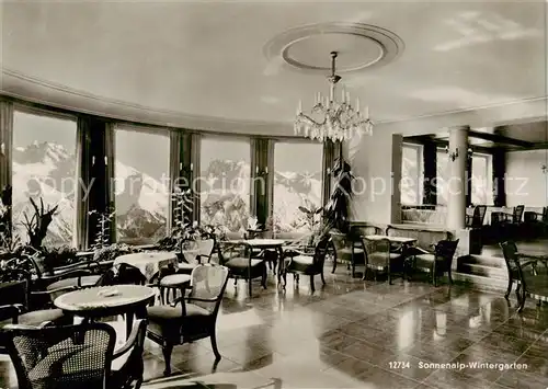 AK / Ansichtskarte  Sonthofen__Oberallgaeu Alpen Moor und Kneippbad Sonnenalp Wintergarten