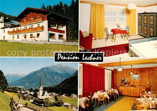 AK / Ansichtskarte 73857642 Wald_Pinzgau_AT Pension Lechner Gastraum Zimmer Ortsansicht Kirche 