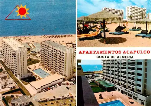 AK / Ansichtskarte 73857702 Roquetas_de_Mar_ES Apartamentos Acapulco Fliegeraufnahme Strandpartien 