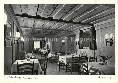 AK / Ansichtskarte  Obersalzberg_Berchtesgaden Gasthaus Der Plattenhof Zirbelstuben 