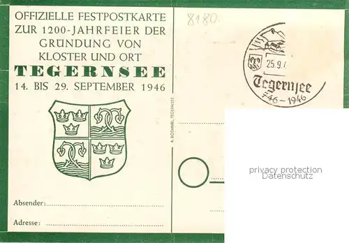 AK / Ansichtskarte  Tegernsee Kloster Tegernsee Zeichnung Tegernsee