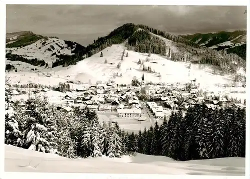 AK / Ansichtskarte 73857778 Oberstaufen Winterpanorama Oberstaufen